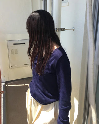 Perforated Scallop Surplice Neck Summer Knit
