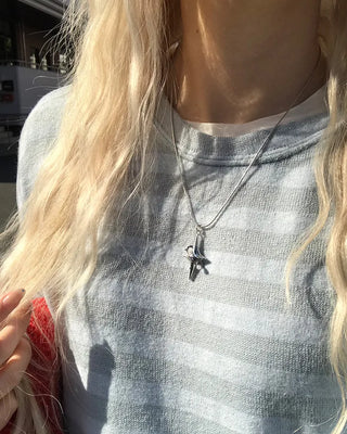 Cubic Star Silver Necklace