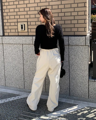 Balloon Sleeve Embossed Jumper