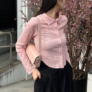 Asymmetrical Cropped Color Cardigan