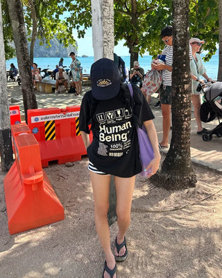 Cardboard Care Label Half T-Shirt
