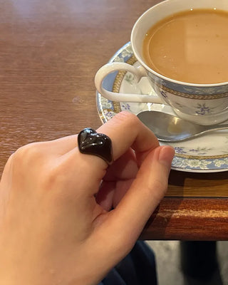 Heart Marble Ring