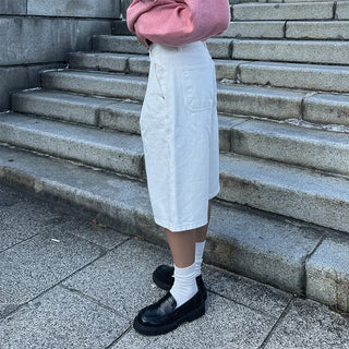 Round platform loafers