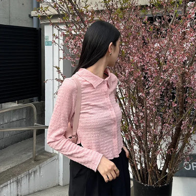 Asymmetrical Cropped Color Cardigan