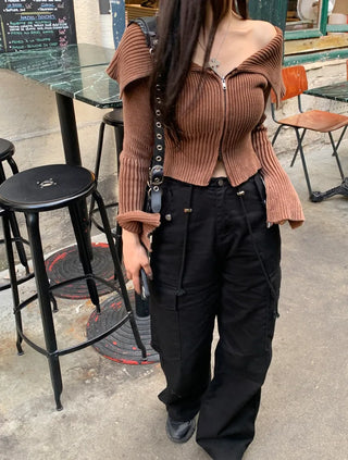 Cotton string cargo pants (3 colors)