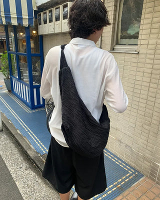 Pleated Shirring Crossbody Bag