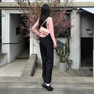 Asymmetrical Cropped Color Cardigan