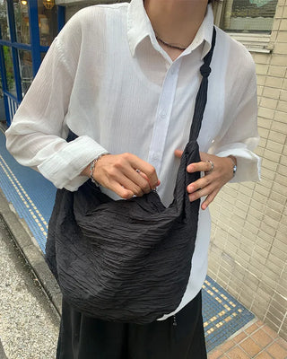Pleated Shirring Crossbody Bag