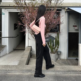 Asymmetrical Cropped Color Cardigan