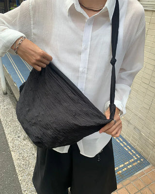Pleated Shirring Crossbody Bag