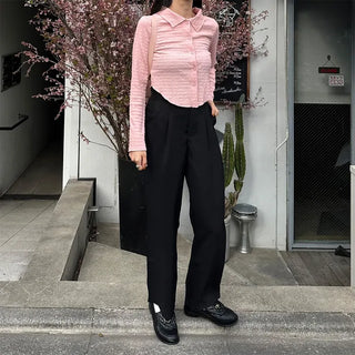 Asymmetrical Cropped Color Cardigan