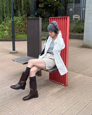 One-strap mid-calf boots