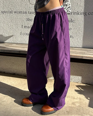 Wood Bead Nylon Easy Pants