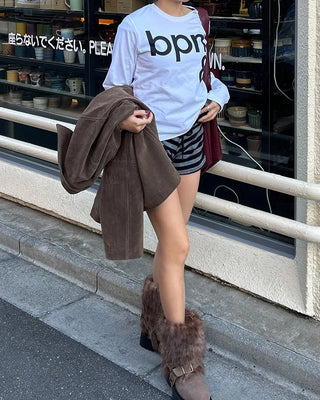 bpm & Lettering Long Sleeve Cut and Sewn
