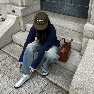 Bonjour Round Bicolor Knit