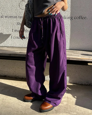 Wood Bead Nylon Easy Pants