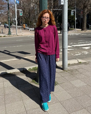 Waist String Flower Long Skirt
