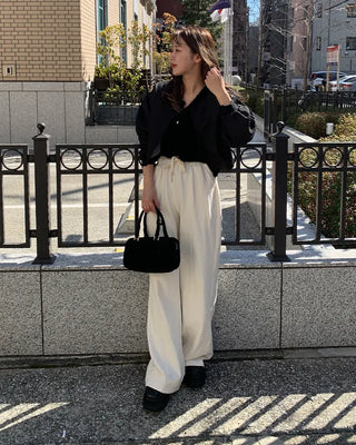 Balloon Sleeve Embossed Jumper