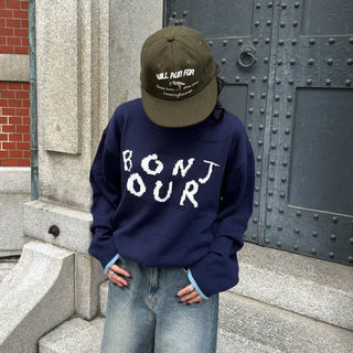 Bonjour Round Bicolor Knit
