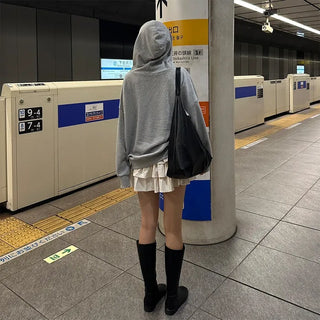 One-pocket hooded sweatshirt