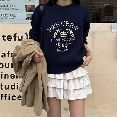 CREW Lettering Stitch Knit