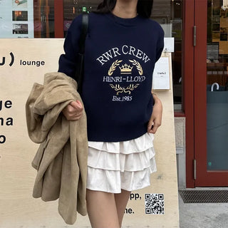 CREW Lettering Stitch Knit
