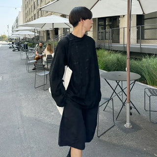 Oversized wide-leg shorts
