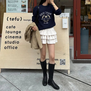 CREW Lettering Stitch Knit