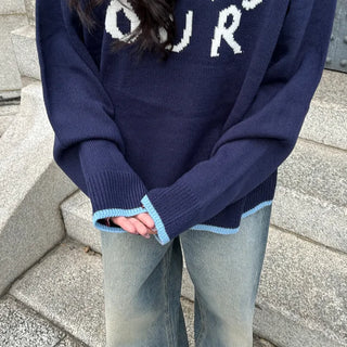 Bonjour Round Bicolor Knit