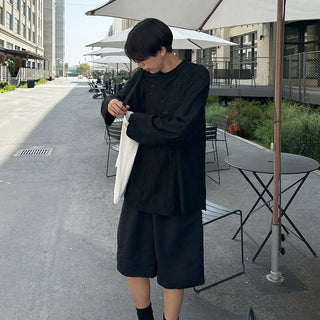 Oversized wide-leg shorts