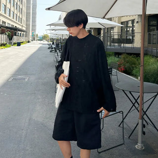 Oversized wide-leg shorts