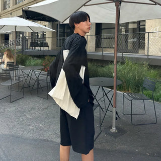 Oversized wide-leg shorts