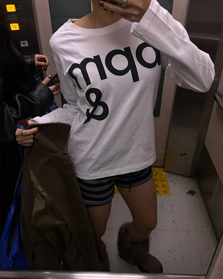 bpm & Lettering Long Sleeve Cut and Sewn