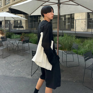 Oversized wide-leg shorts