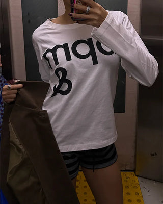 bpm & Lettering Long Sleeve Cut and Sewn