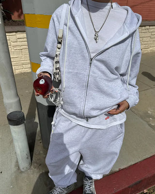 (ORIGINAL) Oversized Double Zip Hoodie (Fleece Lined)