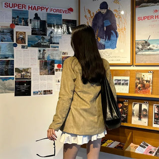 Square leather shoulder bag