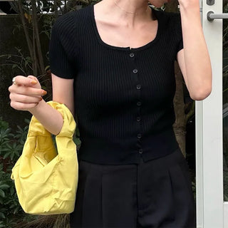 Vivid Shirring Square Tote Bag
