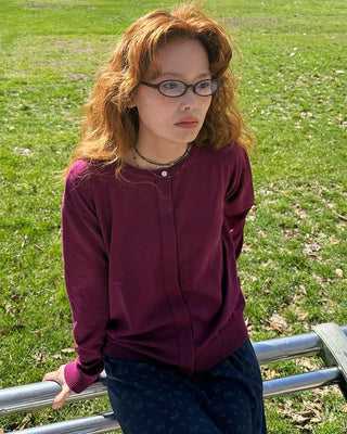 Simple button cardigan