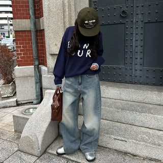 Bonjour Round Bicolor Knit