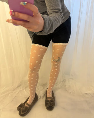 Lace hem short ribbed leggings pants