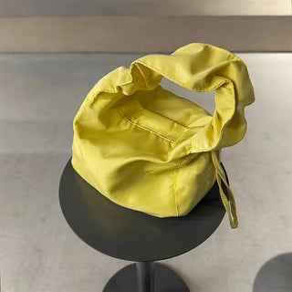 Vivid Shirring Square Tote Bag