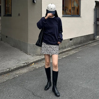 Leopard print skirt