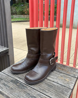 One-strap mid-calf boots