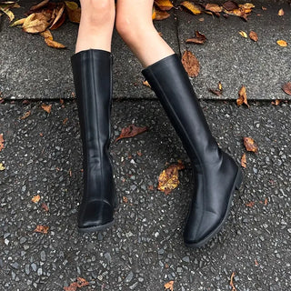 Stitched long boots