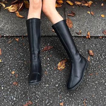 Stitched long boots