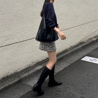 Leopard print skirt