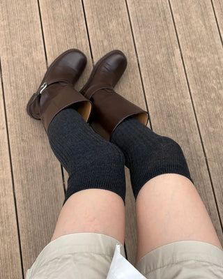 One-strap mid-calf boots