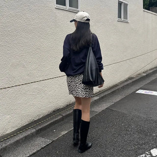 Leopard print skirt