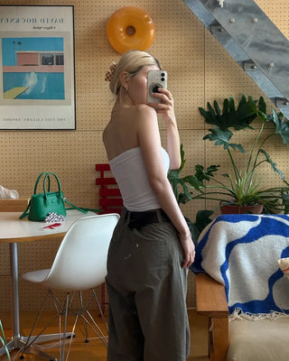 Cropped Slim Tube Bra Top